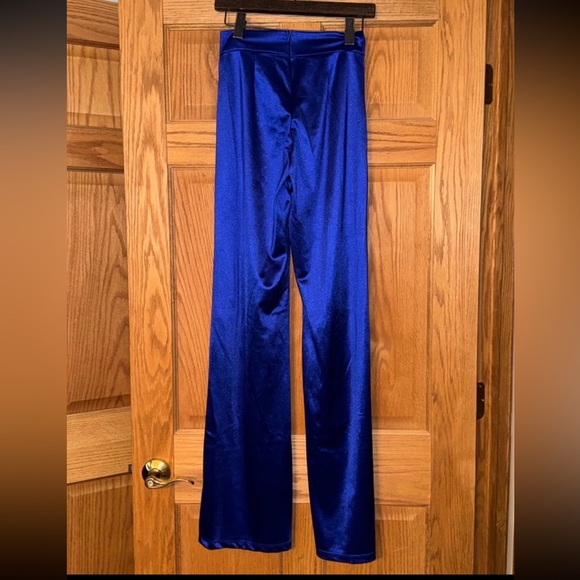 Royal Blue Silky Pants - Picture 3 of 4